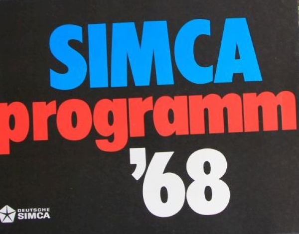 Simca Modelprogram 1968 Carbrochure (7857)